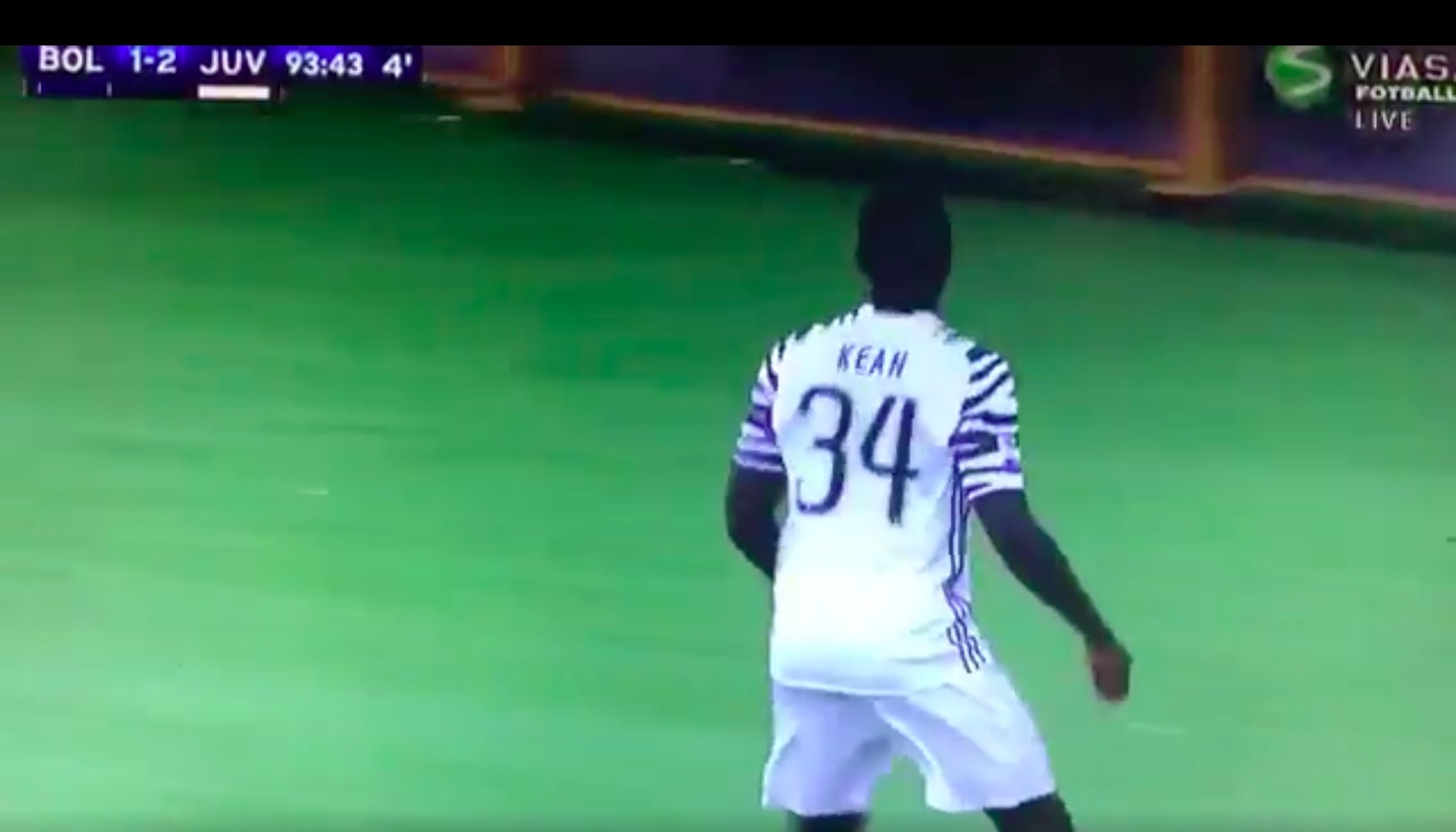 Moise Kean video gol Bologna-Juventus 1-2: rete del classe 2000