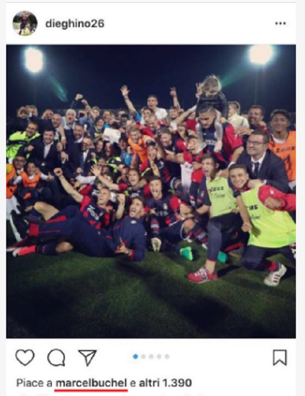 Empoli, Buchel mette "mi piace" alla festa del Crotone: tifosi toscani in rivolta