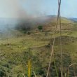 Macchia mediterranea in fiamme in contrada Cozzo Sant'Elia, a Cefalù, proprio mentre il Giro d'Italia si avviava per la scalata dell'Etna01