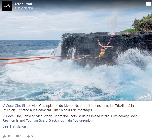 Funambola non riesce a raggiungere scogliera: il mare è in tempesta