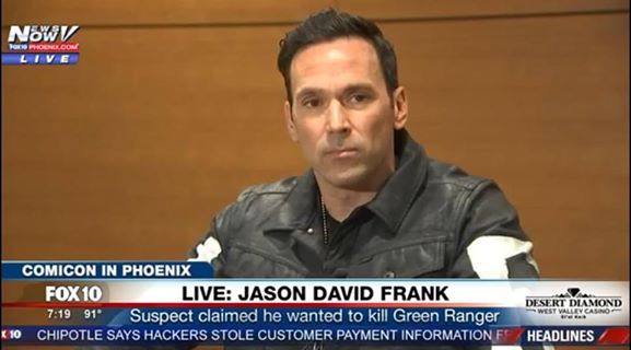 Phoenix Comicon, uomo vestito da The Punisher tenta di uccidere il Power Rangers Jason David Frank