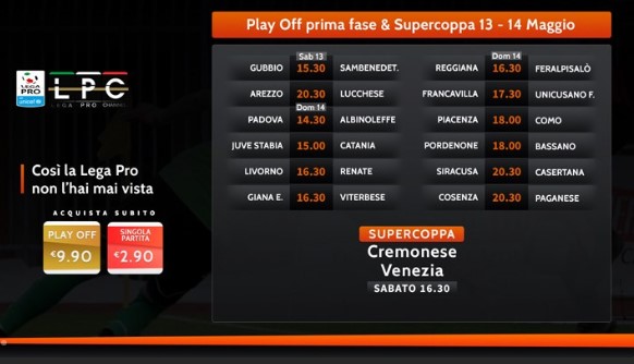 Playoff e Playout Lega Pro 2017: calendario e orario delle partite