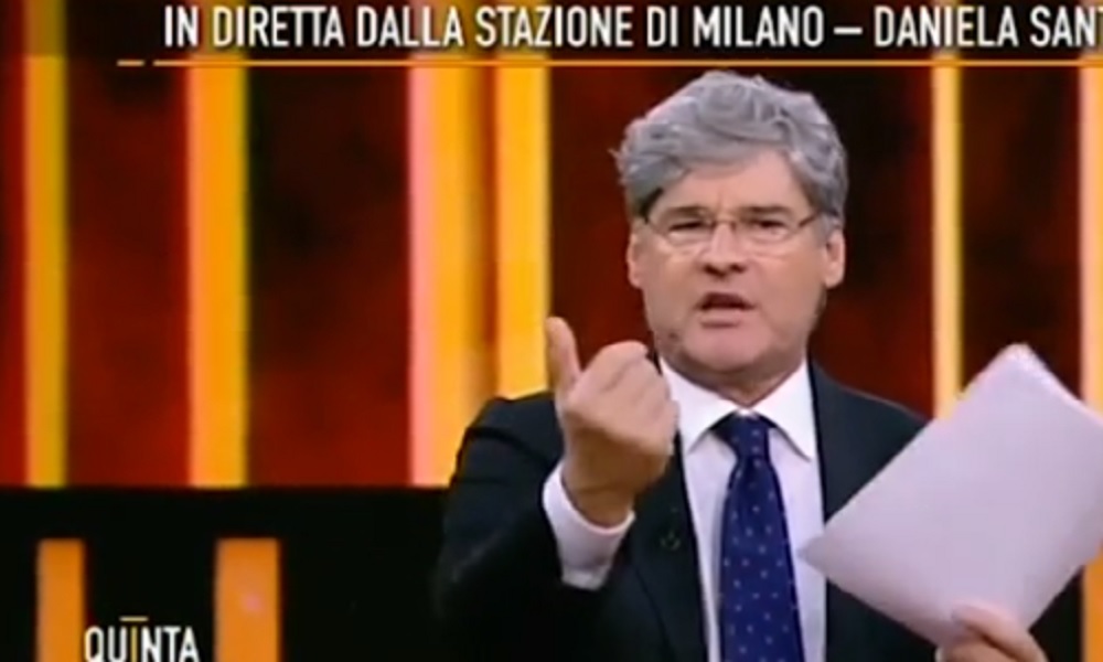 Quinta Colonna, problemi tecnici in diretta. Del Debbio infuriato VIDEO