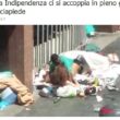 Sesso in pieno giorno sul marciapiede di piazza Indipendenza FOTO