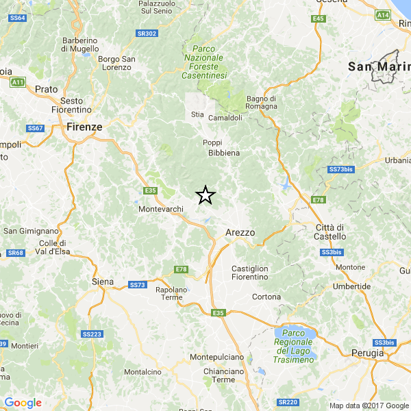 Terremoto, quattro lievi scosse avvertite in provincia di Arezzo