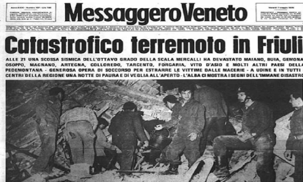 Terremoto Friuli, dopo 41 anni le iniziative per ricordare la tragedia del terremoto