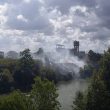 Roma, incendio vicino Gazometro