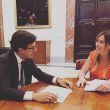 Maria Elena Boschi con il sindaco di Firenze, Dario Nardella
