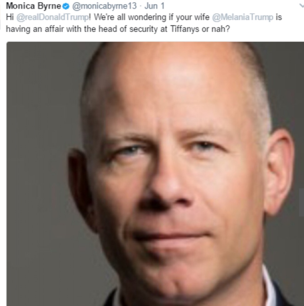 "Melania Trump ha un amante e vuole il divorzio": i tweet di Monica Byrne