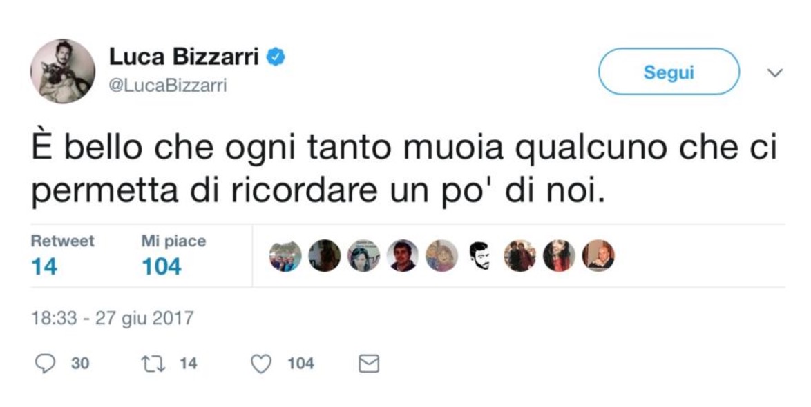Luca Bizzarri e il tweet infelice su Paolo Limiti: "E' bello che ogni tanto muoia..."