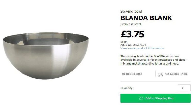 Ikea, ciotola blanda blank a rischio ritiro dal mercato: "Contenuto va a fuoco vicino a fonti di calore"