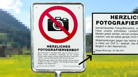 Svizzera, paese su Alpi vieta di scattare FOTO da postare sui social