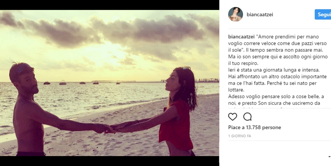 Max Biaggi, il post commovente di Bianca Atzei: "Sono qui che ti aspetto"