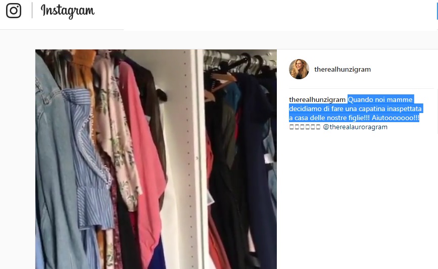 Michelle Hunziker irrompe a sorpresa nella stanza disordinata di Aurora VIDEO