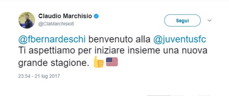 Calciomercato Juventus, Federico Bernardeschi ufficializzato da Marchisio