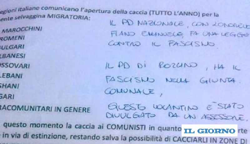 Rozzano, "caccia aperta ai marocchini": il volantino choc dell'assessore Pd 02