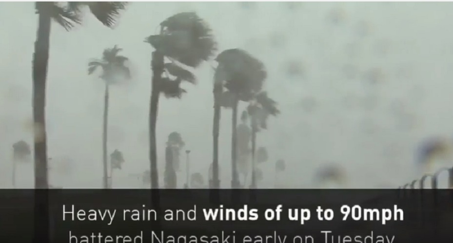 Alluvioni in Giappone: venti a 144 km/h, colpa del tifone Nanmadol