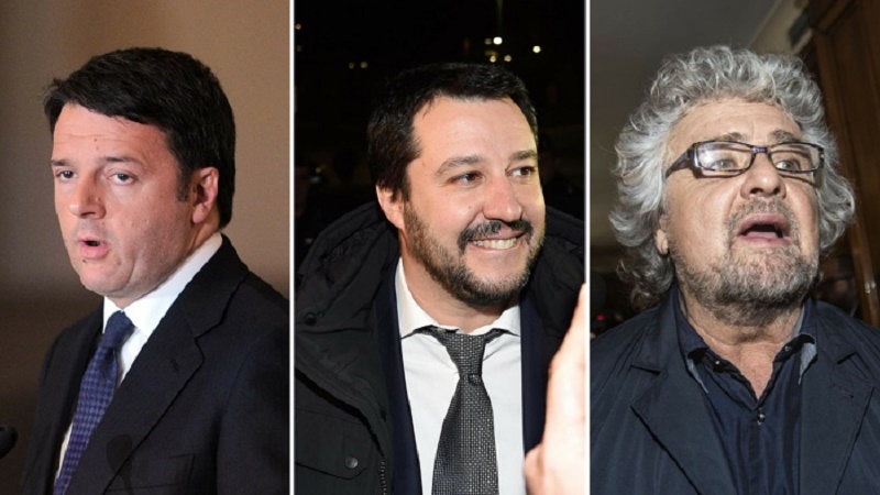 Sondaggio Index: Pd perde quota, M5s recupera, Lega in ascesa. Grillo scavalca Renzi
