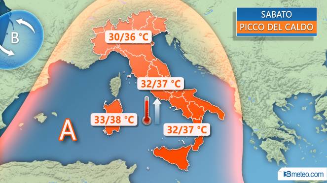 Previsioni meteo per il week-end: caldo in aumento, temporali al Nord