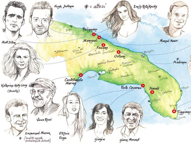 Macron, Ivanka Trump, Tom Hanks, Madonna, Vasco: tutti in vacanza (segretamente) in Puglia