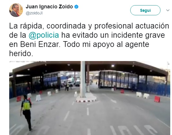 Melilla (Spagna): al grido di "Allah Akbar" accoltella poliziotto