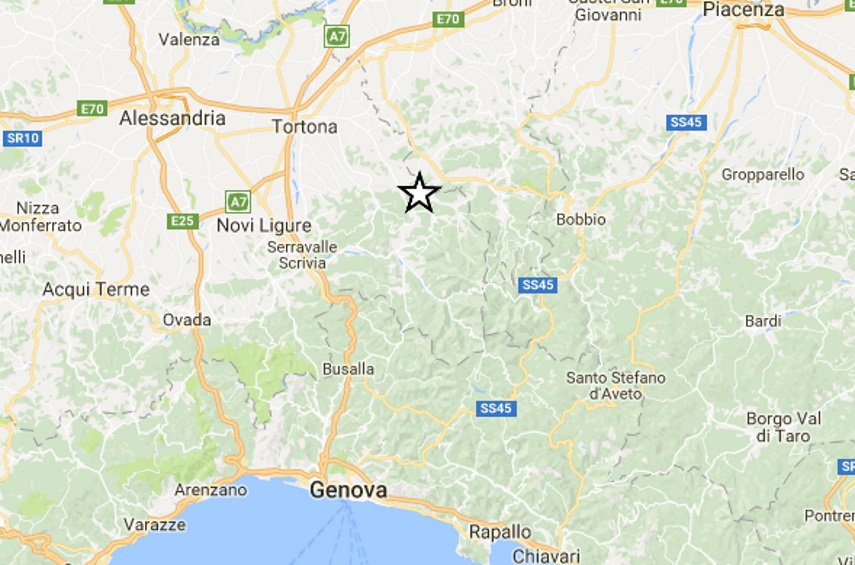 Terremoto Alessandria, due scosse in 1 ora: più forte del 2.9 a San Sebastiano Curone