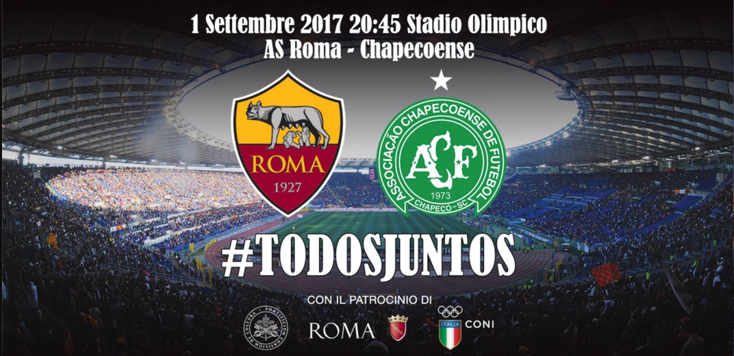 Roma-Chapecoense streaming - diretta tv, dove vederla (Todos Juntos)