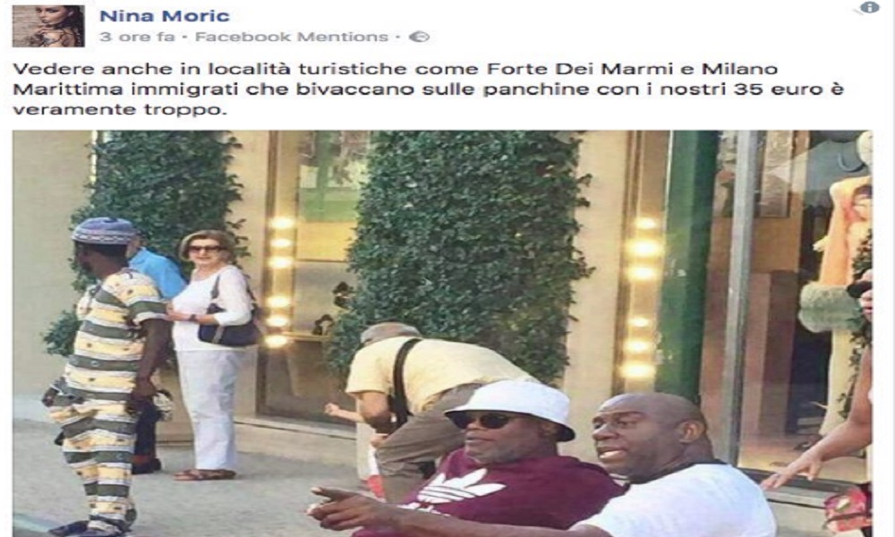 Samuel L. Jackson e Magic Johnson a Forte dei Marmi. Nina Moric: "Immigrati che bivaccano" FOTO