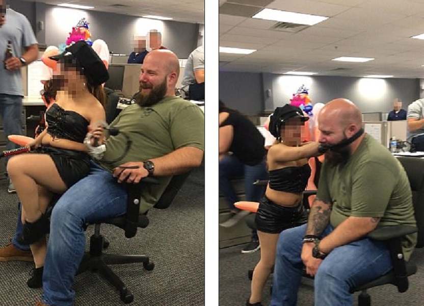 Spogliarelliste bambole gonfiabili e droga in azienda