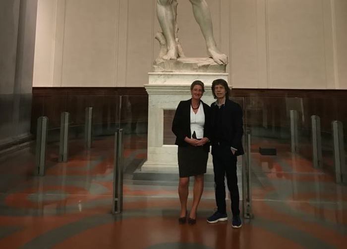 Mick Jagger in segreto alla Galleria dell'Accademia di Firenze