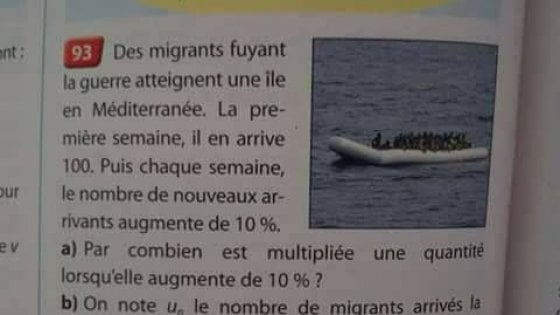 "Se in una settimana sbarcano 100 migranti...": Francia, il problema di matematica sul libro scatena un putiferio