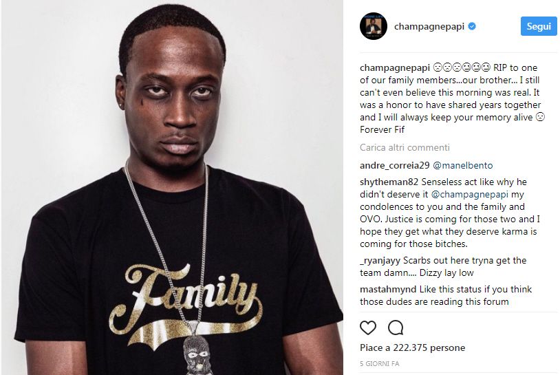 Drake, migliore amico cantante ucciso a colpi di pistola: era capo gang a Toronto