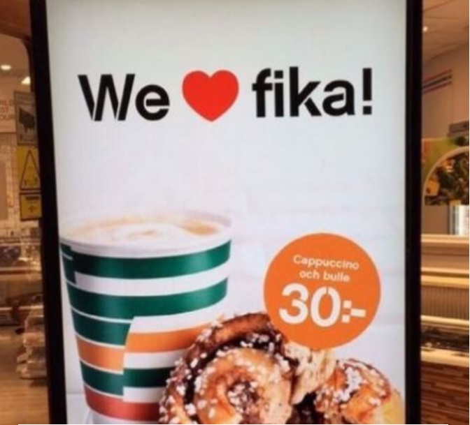 "We love fika": la pubblicità svedese che in Italia ha un significato diverso: ironia in Rete FOTO