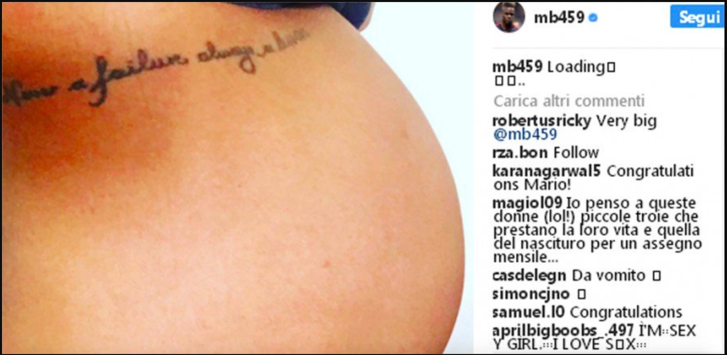 Mario Balotelli di nuovo papà: dopo Pia, ecco Lion. L'annuncio su Instagram