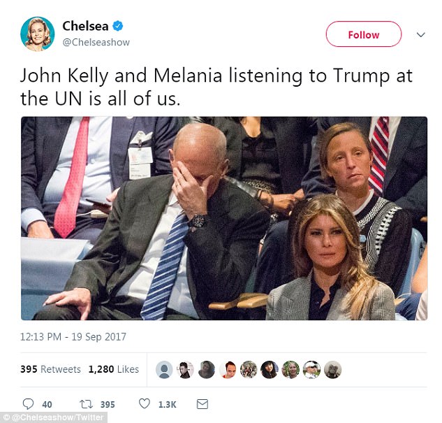 Trump parla all'Onu: lo sconforto del capo di gabinetto John Kelly