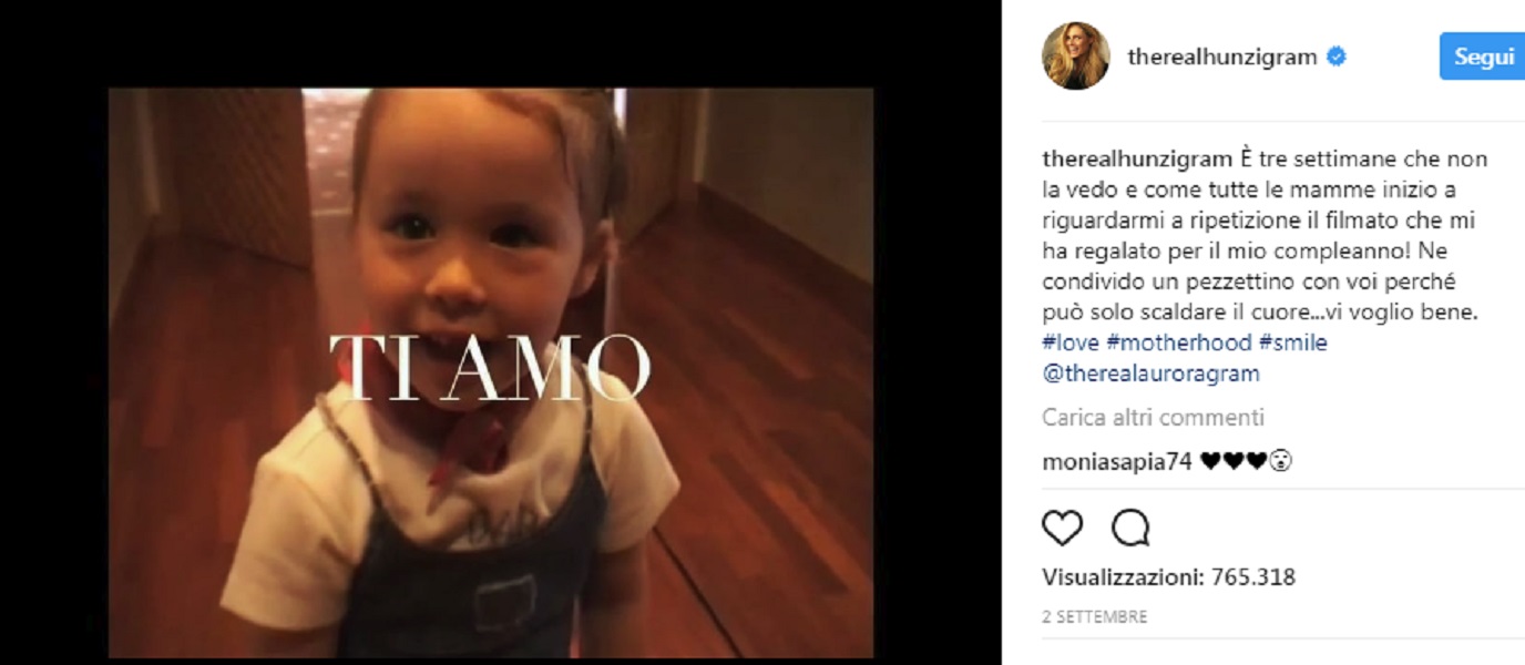 Michelle Hunziker a 20 anni con Aurora piccola nel VIDEO inedito: "Lo guardo a ripetizione"