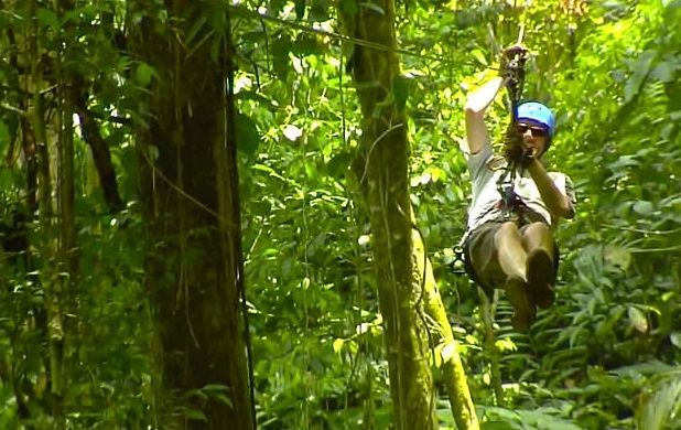 La fune con cui si accede al ristorante