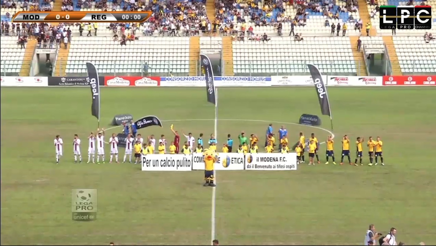 Modena-Mestre verso lo 0-3 a tavolino: gialloblù sfrattati dallo stadio Braglia