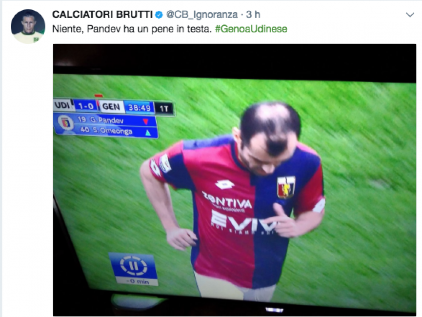 Udinese-Genoa, Goran Pandev: ma cosa ha in testa? Sembra un p..e
