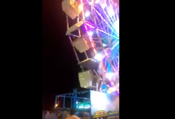 YOUTUBE Uomo precipita dalla ruota panoramica dopo essersi arrampicato per aggiustarla