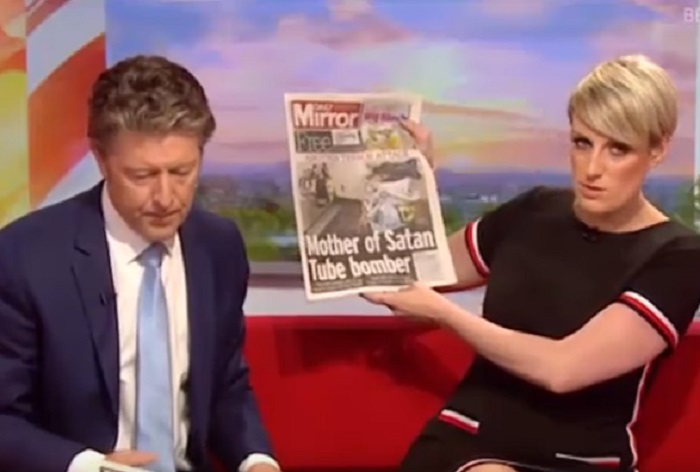 Steph McGovern, giornalista Bbc apre le gambe...come Sharon Stone