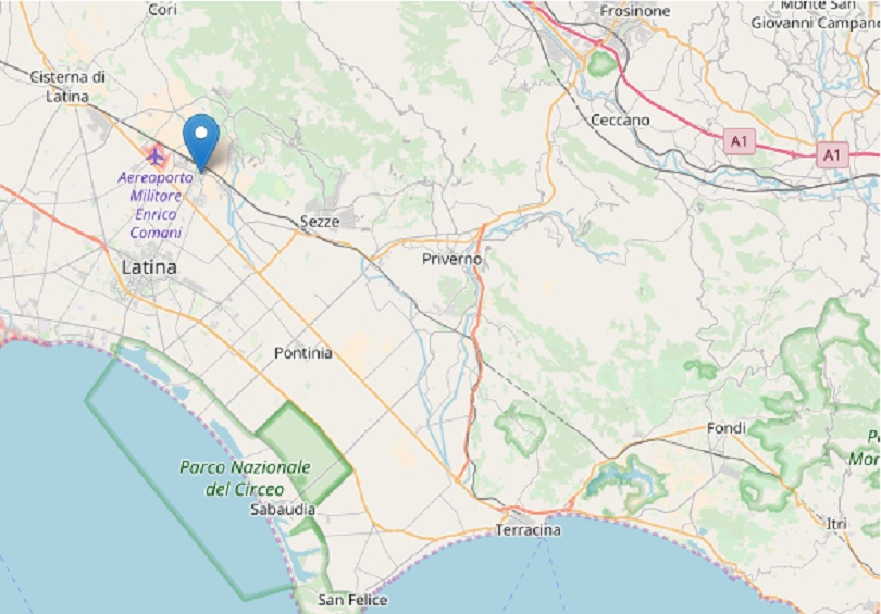Terremoto Latina, scossa del 2.8 avvertita tra Sermoneta e Norma
