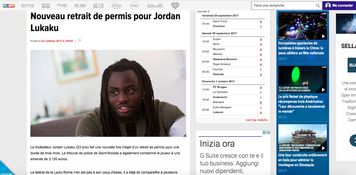 Lazio, Jordan Lukaku nei guai: nuovo ritiro della patente e maxi multa