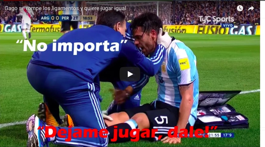 YOUTUBE Gago si rompe il crociato ma vuole continuare a giocare