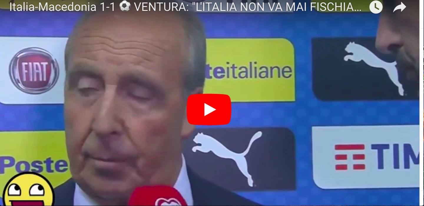 YOUTUBE Italia fischiata, Ventura: "Nazionale non andrebbe mai fischiata"