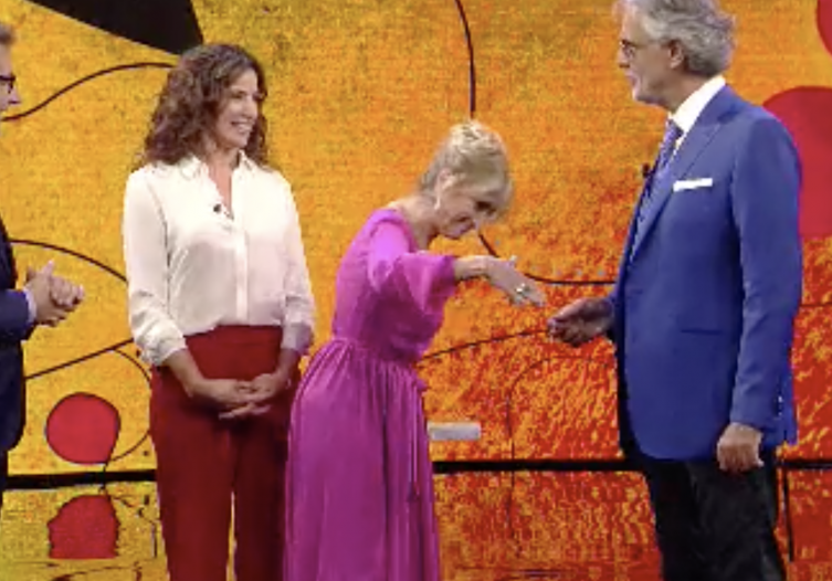 Luciana Littizzetto e Andrea Bocelli, la gag-gaffe a Che tempo che fa