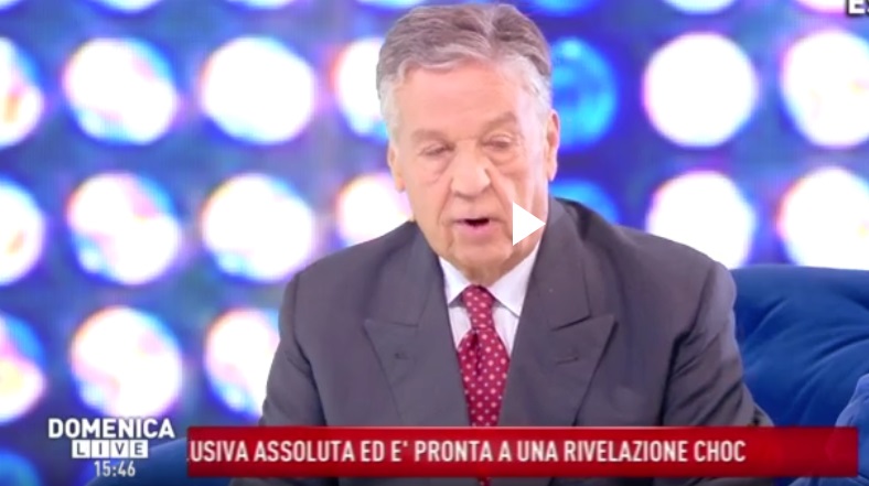 Renato Pozzetto a Domenica Live parla della scena della vasca con Edwige Fenech