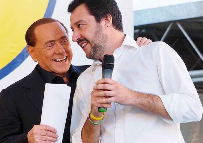 Matteo Salvini e Berlusconi (Ansa)