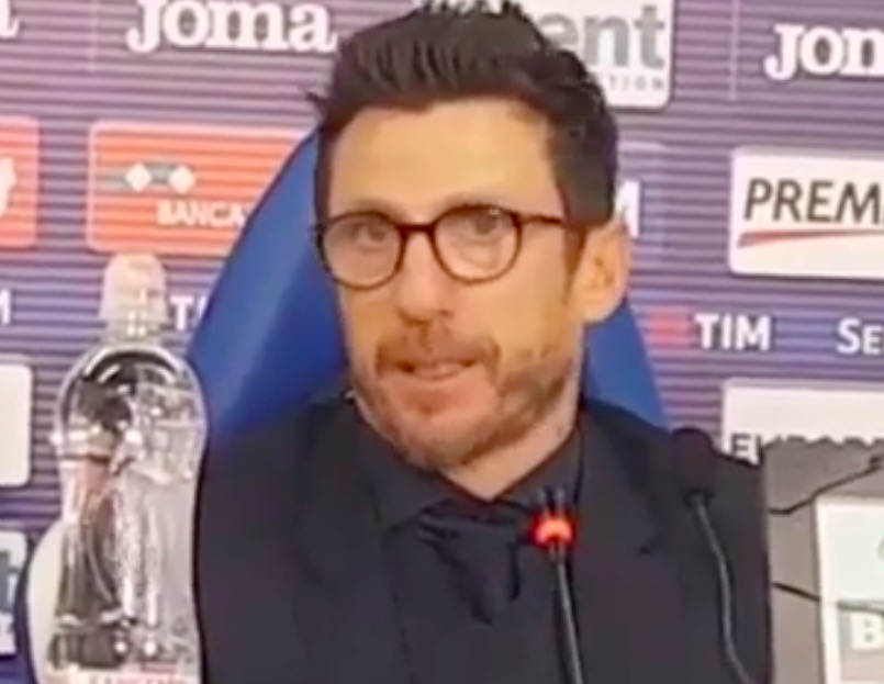 Video Eusebio Di Francesco parla di Edin Dzeko ma all'improvviso blocca