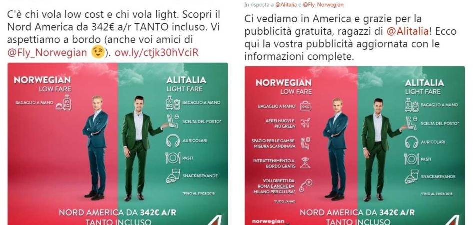Alitalia e lo sfottò boomerang con Norwegian Air2